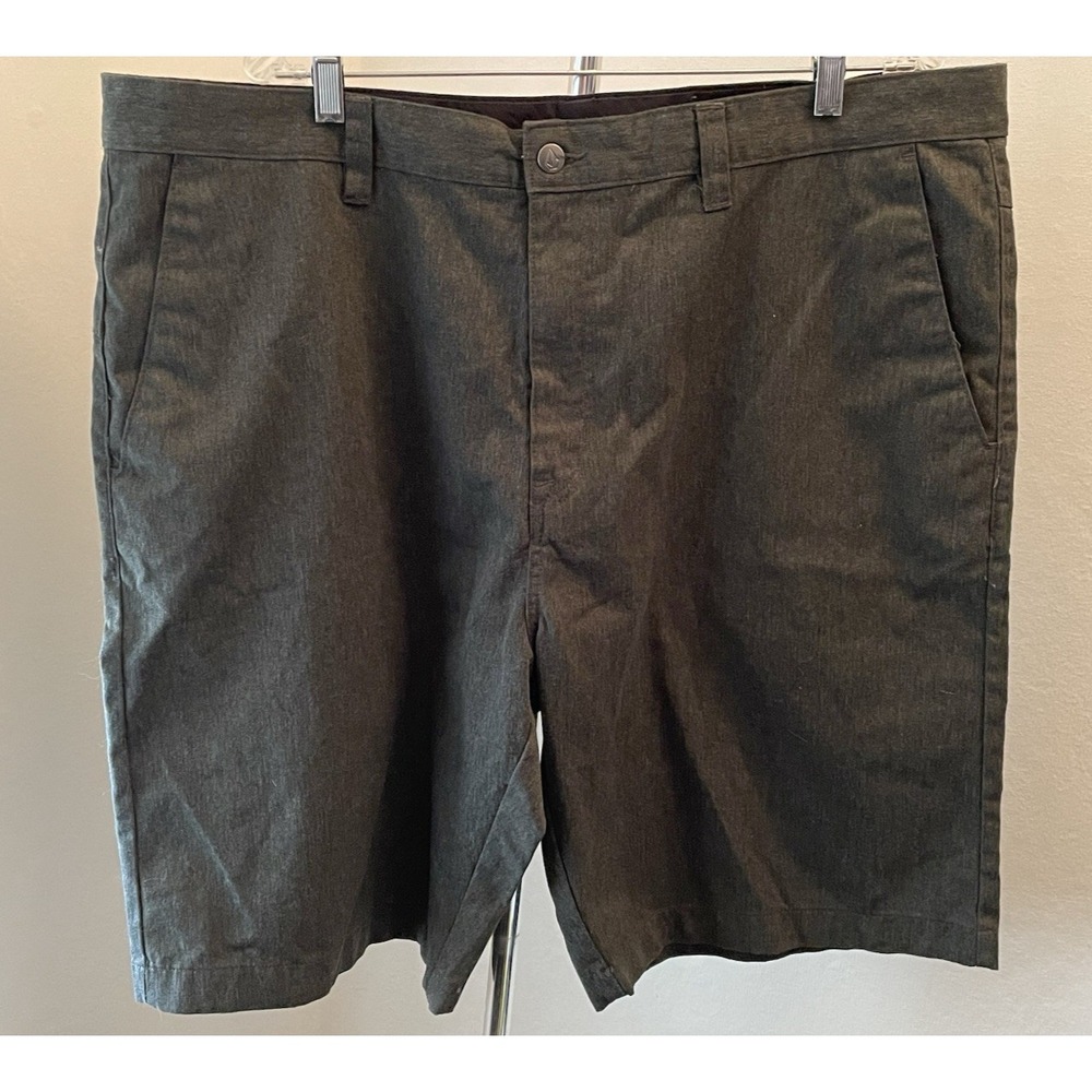 Volcom Shorts‎ Mens Gray Heathered Chino Flat Front Casual Size 42